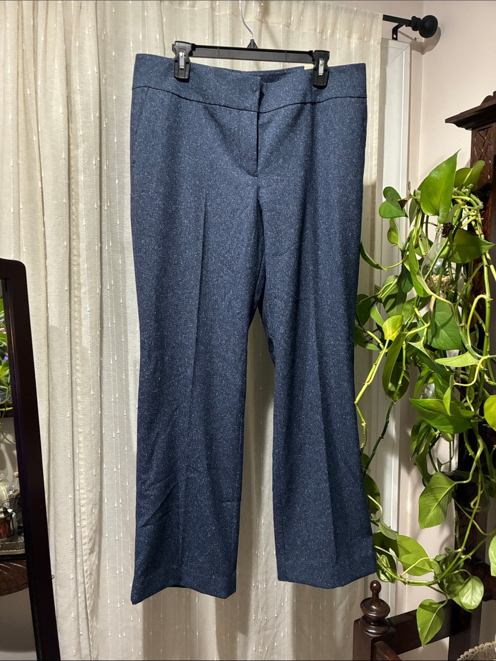 Classic Navy Wide-Leg Dress Pants - Women